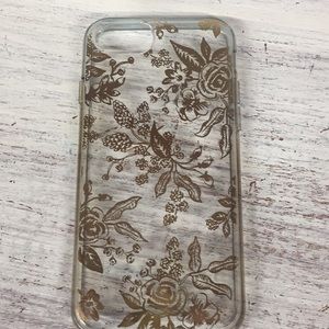 Rifle Paper Company Clear/gold iPhone 6 cover